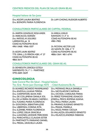 Cartilla plan de salud   hospital italiano Slide 99