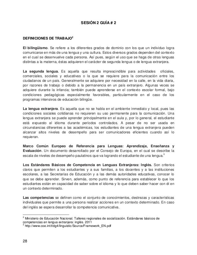 estandares en ingles pdf