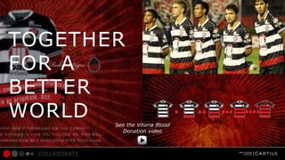 TOGETHER
FOR A
BETTER
WORLD
See the Vitoria Blood
Donation video

COLLABORATE

 