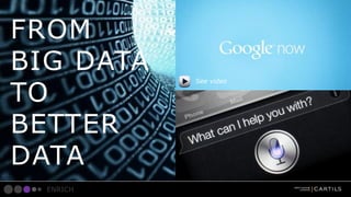 FROM
BIG DATA
TO
BETTER
DATA
ENRICH

See video

 