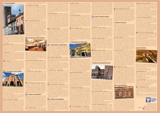 1 PALAZZO COMUNALE 
Eretto sull’area del Foro della città romana, è 
sede del governo della città dal Medioevo. Nella sala 
del Consiglio sono conservate opere di Macrino 
d’Alba (1501), Mattia Preti (1650), Pinot Gallizio 
(1961). Un percorso nello scalone novecentesco e 
nel primo piano consente di visionare le collezioni 
d’arte cittadine. 
MUNICIPAL BUILDING - Built on the area of the 
Roman Forum, since Middle Ages it is the official 
seat of the local government. In the main Council 
Hall you can see works by Macrino d’Alba (1501), 
Mattia Preti (1650), Pinot Gallizio (1961). Local art 
collections can be seen along the 20th century great 
staircase and on the first floor. 
HÔTEL DE VILLE - Il a été bâti là où autrefois il y avait 
le Forum de la ville romaine. Au Moyen-Âge c’était le 
siège du gouvernement. Dans la Salle du Conseil vous 
pouvez admirer les oeuvres de Macrino d’Alba (1501), 
Mattia Preti (1650), Pinot Gallizio (1961). Le long du 
grand escalier datant du XX ème siècle sont exposées les 
collections artistiques de la ville. 
DAS RATHAUS - Auf dem Gelände des antiken Fo-rums 
der römischen Stadt erbaut, ist dieses Gebäu-de 
seit dem Mittelalter Sitz der Stadtverwaltung. Im 
Ratssaal befinden sich Werke der Künstler Macrino 
d’Alba (1501), Mattia Preti (1650) und Pinot Galli-zio 
(1961). Ein Parcours durch das Treppenhaus aus 
dem 20. Jh. und den ersten Stock ermöglicht die Be-sichtigung 
der städtischen Kunstsammlungen. 
2 CATTEDRALE DI SAN LORENZO 
La Cattedrale, di fondazione paleocristiana e poi 
romanica, è stata riedificata dal vescovo Novelli nel 
XV sec. e poi dall’architetto Mella nel XIX sec. Le 
vestigia, dal periodo tardo-romano al medioevo, 
sono visitabili nell’area archeologica sotterranea 
sede del Museo Diocesano. 
Da segnalare: l’arca cinquecentesca di S. Teobaldo, 
il coro ligneo di Bernardino da Codogno (1512), la 
pala di S. Lorenzo del Beaumont (1766) ed il cam-panile 
che ingloba quello duecentesco. 
SAINT LAWRENCE’S CATHEDRAL - The Cathe-dral, 
of early Christian and then Romanesque foun-dation, 
was rebuilt by Bishop Novelli in 15th century 
and then by architect Mella in 19th century. The 
remains, from late Romanesque period to Middle 
Ages, can be visited in the underground archeologi-cal 
site where the Diocesan Museum is located. 
It is important to mention: the sixteenth-century 
tomb of St. Theobald, the wooden choir by Bernar-dino 
da Codogno (1512), the St. Lawrence altarpie-ce 
by Beaumont (1766) and the bell tower which 
incorporates the thirteenth-century one. 
CATHÉDRALE SAN LORENZO - La Cathédrale, 
dont la fondation remonte à l’époque paléochrétien-ne 
et ensuite romane, a été transformée par l’évêque 
Novelli au XV ème siècle et ensuite par l’architecte 
Mella au XIX ème siècle. Vous pouvez visiter les ve-stiges 
qui remontent à la période allant de l’époque 
romaine tardive jusqu’au Moyen Âge dans le site 
archéologique souterrain où se trouve le Musée 
Diocésain. À voir : le sarcophage de San Teobaldo, 
datant du XVI ème siècle, le coeur en bois de Bernardi-no 
de Codogno (1512), le retable représentant Saint 
Laurent peint par Beaumont (1766) et le clocher qui 
en englobe un autre datant du XIII ème siècle. 
DIE SAN LORENZO-KATHEDRALE - Die Ursprün-ge 
der Kathedrale liegen in frühchristlicher Zeit, 
während historische Unterlagen den romanischen 
Grundbau belegen. Im 15. Jh. ließ der Bischof No-velli 
sie neu bauen, eine weitere umfassende Reno-vierung 
erfolgte im 19. Jh. durch den Architekten 
Mella. Spuren von der Spätantike bis zum Mittelal-ter 
sind im unterirdischen archäologischen Bereich 
unter dem Diözäsan-Museum zu besichtigen. 
Sehenswert: Der Sarkophag des Hl. Teobaldo aus 
dem 16. Jh., der hölzerne Chor von Bernardino da 
Codogno (1512), das Retabel des Hl. Lorenzo von 
Beaumont (1766) und der Glockenturm, in den der 
Turm aus dem 13. Jh. eingegliedert ist. 
4 CENTRO STUDI “BEPPE FENOGLIO” 
La casa dello scrittore albese Fenoglio, fron-teggiata 
dal monumento di Umberto Mastroianni, 
ospita un percorso sulla vita dello scrittore, 
scritti, 
fotografie e documenti. Nelle sale sono esposte inol-tre 
opere d’arte e oggetti di Pinot Gallizio, 
opere di 
artisti del territorio e documenti sulla storia della 
città e sulla Fiera del Tartufo. 
“BEPPE FENOGLIO” RESEARCH CENTRE - Beppe 
Fenoglio was a local writer: his house, which over-looks 
Umberto Mastroianni’s monument, hosts an 
itinerary on his life through original written texts, 
pictures and documents. In the different halls you 
can see artworks and objects by Pinot Gallizio, 
works of art by local artists and documents about 
the history of Alba and the International White 
Truffle Fair. 
CENTRE ÉTUDES « BEPPE FENOGLIO » - Devant 
la maison de l’écrivain d’Alba Fenoglio s’élève le mo-nument 
conçu par Umberto Mastroianni ; à son 
intérieur on a mis en place un parcours concernant 
la vie de cet écrivain à travers des écrits, des photo-graphies 
et des documents. En outre, dans les salles 
sont exposées des oeuvres d’art et des objets de Pinot 
Gallizio, des oeuvres par des artistes du coin et des 
documents concernant l’histoire de la ville et la Foi-re 
de la Truffe. 
DAS STUDIENZENTRUM “BEPPE FENOGLIO” - 
Das Haus des albeser Schriftstellers Fenoglio, dem 
gegenüber das Denkmal Umberto Mastroianni’s 
steht, beherbergt einen Parcours über das Leben des 
Schriftstellers, Schriften, Fotografien und Dokumen-te. 
Darüber hinaus sind in den Räumen Kunstwer-ke 
und Gegenstände von Pinot Gallizio, Werke von 
Künstlern des Gebiets und Dokumente über die 
Stadtgeschichte und die Trüffelmesse ausgestellt. 
5 CHIESA DI SAN GIUSEPPE 
La chiesa venne eretta dalla confraternita dei 
Pellegrini a partire dal 1656, nelle forme tipiche 
dell’architettura della Controriforma. Conserva ci-clo 
di dipinti del XVIII sec. sulla natività di Cristo 
di P. Paolo Operti, statue lignee, la pala della Trini-tà, 
l’ancona lignea del XVII sec., affreschi del XVIII 
sec. di De Nicola, Posterla e Sebastiano Taricco. Nei 
sotterranei è aperto un percorso archeologico tra i 
resti del teatro romano e della torre medievale. Dal 
campanile suggestivo panorama della città. 
ST. JOSEPH’S CHURCH - The church was built 
by the Confraternity of the Pilgrims starting from 
1656, following the typical Counter-Reformation 
architecture. Here you can see a series of paintings 
of 18th century on Christ Nativity by P. Paolo Oper-ti, 
wooden statues, the Trinity altarpiece, a wooden 
altarpiece of 17th century, frescoes of 18th century 
by De Nicola, Posterla and Sebastiano Taricco. In 
the crypt, an archeological itinerary winds among 
the remains of the Roman theatre and the Medieval 
tower. From the bell tower you can see an evocative 
view of the town. 
ÉGLISE SAN GIUSEPPE - Cette église fut édifiée par 
la confrérie des Pèlerins à partir de 1656 et son aspect 
est typique de l’architecture de la Contre-réforme. À 
son intérieur on peut admirer un cycle de peintures 
remontant au XVIII ème siècle concernant la nativité 
du Christ par P. Paolo Operti, des statues en bois, 
un retable représentant la Trinité, un retable en bois 
datant du XVII ème siècle, des fresques du XVIII ème 
siècle par De Nicola, Posterla et Sebastiano Taricco. 
Au sous-sol est ouvert un parcours archéologique qui 
permet de voir les vestiges du théâtre romain et de la 
tour médiévale. Du sommet du clocher on peut jouir 
d’un aperçu ravissant sur la ville. 
DIE SAN GIUSEPPE-KIRCHE - Die Kirche wurde 
beginnend mit dem Jahr 1656 von der Pilger-Bru-derschaft 
in den typischen Formen der Architektur 
der Gegenreform erbaut. In ihr befinden sich ein 
Gemäldezyklus aus dem 18. Jh. von P. Paolo Operti 
zu Christi Geburt, hölzerne Statuen, das Dreifal-tigkeitsretabel, 
das hölzerne Altarbild aus dem 17. 
Jh., sowie Fresken aus dem 18. Jh. von De Nicola, 
Posterla und Sebastiano Taricco. Im unterirdischen 
Teil führt ein archäologischer Parcours durch die 
Überreste des römischen Theaters und des mittel-alterlichen 
Turms. Vom Glockenturm aus hat man 
eine eindrucksvolle Aussicht auf die Stadt. 
7 TEATRO SOCIALE “GIORGIO BUSCA” 
La struttura è unica in Italia: la sala ottocentesca 
a “ferro di cavallo”, opera dell’architetto Busca e la 
grande sala di fine ‘900, si affacciano su un unico 
palcoscenico. Nel foyer è visibile un’area archeologi-ca 
romana. All’ingresso è esposta un’opera di Pinot 
Gallizio. Sulla piazza si affacciano la chiesa di Santa 
Caterina di fondazione medioevale, ricostruita nel 
XVIII sec., ora dedicata al culto ortodosso ed il Se-minario 
Vescovile del XVIII sec. 
CITY THEATRE “GIORGIO BUSCA” - Its structure is 
unique in Italy: the nineteenth-century “horseshoe-shaped” 
hall, designed by the architect Busca and the 
great hall dating back the end of twentieth-century, 
both overlook the same stage. 
In the foyer you can see Roman archeological re-mains. 
The main entrance hosts a work of art by Pinot 
Gallizio. On the square you can see St. Catherine’s 
church, of medieval foundation, rebuilt in 18th cen-tury 
and nowadays used for Orthodox worship and 
the Bishop’s Seminary of 18th century. 
THÉÂTRE SOCIAL « GIORGIO BUSCA » - Il a été 
construit d’une façon unique en Italie : il y a une 
salle datant du XIXème siècle, en « fer à cheval », qui 
a été projetée par l’architecte Busca et une salle re-montant 
à la fin du XXème siècle. Les deux donnent 
sur la même scène. Dans le foyer on peut aperce-voir 
un site archéologique romain. À l’entrée est 
exposée une oeuvre de Pinot Gallizio. Sur la même 
place s’élèvent l’église Santa Caterina, fondée à l’épo-que 
médiévale et reconstruite au XVIIIème siècle – à 
présent elle est consacrée au culte orthodoxe – et le 
Séminaire Épiscopal du XVIIIème siècle. 
DAS STADTTHEATER “GIORGIO BUSCA” - Die 
Konstruktion ist einmalig in Italien: der Saal aus 
dem 19. Jh. in Form eines „Hufeisens“, Werk des Ar-chitekten 
Busca, und der große Saal vom Ende des 
20. Jh. blicken auf eine einzige Bühne. 
Im Foyer sieht man einen archäologischen Bereich 
aus der Römerzeit. Im Eingang ist ein Werk von Pi-not 
Gallizio ausgestellt. Am selben Platz stehen auch 
die aus dem Mittelalter stammende und im 18. Jh. 
renovierte Santa Caterina-Kirche, die heute dem 
orthodoxen Kult gewidmet ist, sowie das Bischofs-seminar 
aus dem 18. Jh. 
8 CHIESA DI SAN DOMENICO 
Venne costruita con il convento dei Domenicani 
a partire dal 1292. La facciata, in stile romanico-go-tico, 
presenta un elegante portale e un lunetta raffi-gurante 
la Madonna del Rosario con San Domenico 
e Santa Caterina da Siena. Nella navata centrale e 
nelle cappelle laterali si possono ammirare pregevoli 
cicli di affreschi. Ospita un gruppo marmoreo dello 
scultore Bistolfi (XIX sec.) e nell’abside la croce di B. 
Sacchetto (2004). 
DOMINIC’S CHURCH - It was built with the Do-minican 
friars’ convent starting from 1292. The fa-çade, 
in Romanesque-Gothic style, has an elegant 
portal and a lunette portraying the Virgin Mary of 
the Rosary with St. Dominic and St. Catherine of 
Siena. In the main aisle and the lateral chapels, you 
can admire exquisite series of frescoes. The church 
has a marble artwork by the sculptor Bistolfi (19th 
century) and in the apse it hosts a cross by B. Sac-chetto 
(2004). 
ÉGLISE SAN DOMENICO - Elle fut construite à la 
même époque du couvent des Dominicains, c’est-à-dire 
à partir de 1292. Sur la façade, en style roman-gothique, 
il y a un portail élégant et une lunette 
représentant Notre-Dame du Rosaire avec Saint 
Dominique et Sainte Catherine de Sienne. Dans la 
nef centrale et dans les chapelles latérales on peut 
admirer de précieux cycles de fresques. Dans cette 
église sont gardés un groupe en marbre par le sculp-teur 
Bistolfi (XIX ème siècle) et, dans l’abside, la croix 
de B. Sacchetto (2004). 
DIE SAN DOMENICO-KIRCHE - Beginnend mit 
dem Jahr 1292 wurde die Kirche zusammen mit dem 
Dominikaner-Kloster erbaut. Die Fassade im roma-nisch- 
gotischen Stil weist ein elegantes Portal und 
eine Lünette mit der Rosenkranzmadonna mit dem 
Hl. Dominikus und der Hl. Katharina von Siena auf. 
Im Mittelschiff und in den Seitenkapellen kann man 
wertvolle Freskenzyklen bewundern. Die Kirche be-herbergt 
auch eine Marmorgruppe des Bildhauers 
Bistolfi (19. Jh.) und in der Apsis das Kreuz von B. 
Sacchetto (2004). 
9 COMPLESSO DELLA MADDALENA 
Fu monastero delle suore Domenicane, fonda-to 
dalla Beata Margherita di Savoia nel 1448. Ospi-ta 
la biblioteca, il museo, l’auditorium con opere di 
Gallizio, l’istituto musicale e, nel grande cortile, in 
autunno, la Fiera internazionale del Tartufo Bianco 
d’Alba. La chiesa barocca, opera di Bernardo Vittone 
del XVIII sec., conserva l’urna argentea della Beata, il 
crocifisso del XVI sec., il coro ligneo con affreschi, il 
Cristo di Canonica (XX sec.), La Maddalena di G.B. 
Biscarra (XIX sec.). Nella cupola affreschi del XVIII 
sec., santi e beati della famiglia domenicana. 
MARY MAGDALENE COMPLEX - This was the Do-minican 
nuns’ monastery, founded in 1448 by the 
Blessed Margaret of Savoy. The complex houses the 
public library, the museum, the auditorium with 
artworks by Gallizio, the college of music and in au-tumn, 
in the great courtyard, the International White 
Truffle Fair of Alba. The 18th century Baroque church 
by Bernardo Vittone, hosts the Blessed Margaret sil-ver 
urn, the 16th century crucifix, the wooden choir 
with frescoes, the Christ of Canonica (20th century) 
and the Magdalene by G.B. Biscarra (19th century). In 
the dome there are frescoes of 18th century, Saints and 
Blessed of the Dominican family. 
ENSEMBLE DE LA MADDALENA - Autrefois c’était 
un monastère fondé par la Bienheureuse Marguerite 
de Savoie en 1448 et appartenant aux soeurs Domi-nicaines. 
À présent c’est le siège d’une bibliothèque, 
d’un musée, d’un auditorium avec des oeuvres de 
Gallizio, d’un institut de musique et, dans la grande 
cour, en automne on organise la Foire Internationa-le 
de la Truffe Blanche d’Alba. L’église baroque fut 
projetée par Bernardo Vittone au XVIII ème siècle et à 
son intérieur on peut admirer la chasse en argent de 
la Bienheureuse, le crucifix du XVI ème siècle, le coeur 
en bois avec des fresques, le Christ de Canonica (XX 
ème siècle), le retable représentant la Madeleine par 
Biscarra (XIXème siècle). Dans la coupole il y a des 
fresques datant du XVIII ème siècle et représentant 
plusieurs saints et bienheureux dominicains. 
DER GEBÄUDEKOMPLEX LA MADDALENA - 
FEinstmals war der Komplex ein Kloster der Domi-nikanerinnen, 
das 1448 von der Seligen Margarete 
von Savoyen gegründet worden war. Der Komplex 
beherbergt eine Bibliothek, ein Museum, das Audi-torium 
mit Werken von Gallizio, das Musikinstitut 
und im Herbst im großen Hof die Internationale 
Messe des Weißen Albatrüffels. In der Barockkirche, 
ein Werk von Bernardo Vittone aus dem 18. Jh., sind 
die silberne Urne der Seligen Margarete, das Kruzifix 
aus dem 16. Jh., der hölzerne Chor mit Fresken, die 
Christus-Büste von Pietro Canonica (20. Jh.) und die 
Hl. Magdalena von G.B. Biscarra (19. Jh.) verwahrt. 
In der Kuppel befinden sich Fresken aus dem 18. Jh., 
Heilige und Selige der dominikanischen Familie. 
10 MUSEO “FEDERICO EUSEBIO” 
Fondato nel 1897 da Federico Eusebio, ed am-pliato 
nel 1976 con le sezioni di storia naturale (ge-ologia, 
paleontologia, zoologia e botanica) raccoglie 
in 21 sale espositive la più ampia ed organica do-cumentazione 
archeologica (dal neolitico alla città 
romana) e naturalistica sulla città ed il suo territo-rio. 
Il Museo ospita mostre temporanee e organizza 
attività culturali. 
MUSEUM “FEDERICO EUSEBIO” - Founded in 
1897 by Federico Eusebio and enlarged in 1976 
adding the natural history departments (geology, 
paleontology, zoology and botany), it gathers in 21 
display rooms the largest and most systematic ar-cheological 
and naturalistic documentation about 
Alba and its territory (from the Neolithic to the Ro-man 
period). The museum houses temporary exhi-bitions 
and organizes cultural activities. 
MUSÉE « FEDERICO EUSEBIO » - Il fut fondé en 
1897 par Federico Eusebio; les sections consacrées 
à l’histoire naturelle (géologie, paléontologie, zoo-logie 
et botanique) remontent à l’an 1976. Dans ses 
21 salles d’expositions est gardé le témoignage ar-chéologique 
le plus riche et organique (à partir du 
Néolithique jusqu’à la ville romaine) et naturaliste 
sur la ville et son territoire. Dans le musée sont or-ganisées 
des expositions temporaires et des activités 
culturelles. 
MUSEUM “FEDERICO EUSEBIO” - 1897 von Fe-derico 
Eusebio gegründet und 1976 um die Abtei-lungen 
Naturgeschichte (Geologie, Paläontologie, 
Zoologie und Botanik) erweitert, findet man hier 
in 21 Ausstellungsräumen die umfassendste und 
organischste archäologische (von der Jungsteinzeit 
bis zur römischen Stadt) und naturalistische Doku-mentation 
über die Stadt und ihre Umgebung. Das 
Museum beherbergt zudem Sonderausstellungen 
und organisiert kulturelle Aktivitäten. 
12 CHIESA DI SAN GIOVANNI BATTISTA 
La chiesa risale al XIII sec. conserva opere di 
Barnaba da Modena (1377), Macrino d’Alba (1508), 
Moncalvo (XVI sec.), la predella del polittico di Gan-dolfino 
da Roero e un sedile ligneo del 1429, pro-veniente 
dalla distrutta chiesa di San Francesco. La 
piazza, intitolata all’imperatore romano Publio Elvio 
Pertinace, nato ad Alba, ne ospita il busto bronzeo. 
Sono visibili i resti del tempio romano e l’imponente 
casa-torre medievale Marro. 
ST. JOHN THE BAPTIST’S CHURCH - The church 
dates back to the 13th century and it houses art-works 
by Barnaba da Modena (1377), Macrino 
d’Alba (1508), Moncalvo (16th century), the altar 
step of the polyptych by Gandolfino da Roreto and 
a wooden chair of 1429, coming from the destroyed 
St. Francis’ church. The square dedicated to the Ro-man 
Emperor Publio Elvio Pertinace who was born 
in Alba, displays a bronze bust. 
You can also see the ruins of the Roman temple and 
the imposing medieval tower house Marro. 
ÉGLISE « SAN GIOVANNI BATTISTA » - Cette égli-se 
remonte au XIII ème siècle et on peut y admirer 
des oeuvres de Barnaba da Modena (1377), Ma-crino 
d’Alba (1508), Moncalvo (XVIème siècle), la 
prédelle d’un polyptique de Gandolfino da Roreto 
et un siège en bois dantant de 1429 et provenant de 
la détruite église de San Francesco. Sur la place qui 
porte le nom de l’empereur romain né à Alba, Pu-blio 
Elvio Pertinace, il y a un buste en bronze qui le 
représente. On peut aussi voir les ruines d’un temple 
romain et l’imposante maison-tour Marro. 
DIE SAN GIOVANNI BATTISTA-KIRCHE - Die Kirche 
geht auf das 13. Jh. zurück und verwahrt Werke von 
Barnaba da Modena (1377), Macrino d’Alba (1508), 
Moncalvo (16. Jh.), die Altarstaffel des Flügelaltars 
von Gandolfino da Roero und eine hölzerne Bank aus 
dem Jahr 1429 aus der zerstörten San Francesco-Kir-che. 
Der nach dem in Alba geborenen römischen Kai-ser 
Publio Elvio Pertinace benannte Platz beherbergt 
eine Bronzebüste des Kaisers. Hier sieht man auch die 
Überreste des römischen Tempels und das beeindru-ckende 
Turm-Haus Marro aus dem Mittelalter. 
14 TEMPIO DI SAN PAOLO 
Sorge al centro degli edifici della Società San 
Paolo, fondata dal Beato Giacomo Alberione nel 
1914 per diffondere la parola di Dio tramite i mez-zi 
di comunicazione sociale. Costruito nel XX sec. 
su progetto degli architetti Giuseppe e Bartolomeo 
Gallo, ospita opere d’arte moderna. Sopra la trabe-azione 
si trovano le statue dello scultore Alloati: 
San Giovanni Crisostomo, San Girolamo, Sant’Ago-stino, 
Sant’Alberto Magno, San Francesco di Sales, 
San Tommaso d’Aquino. All’interno del complesso 
esposizione sulla storia della società. 
ST. PAUL’S CHURCH - It is located in the premises 
of the St. Paul Society, founded in 1914 by Blessed 
James Alberione to spread the word of God through 
social means of communication. Built in 20th cen-tury 
and designed by the architects Giuseppe and 
Bartolomeo Gallo, it houses modern art works. 
Above the trabeation we can find statues by the 
sculptor Alloati: St. John Chrysostom, St. Jerome, 
St. Augustine, St. Albertus Magnus, St. Francis of 
Sales, St. Thomas Aquinas. Inside the building there 
is an exhibition on the history of the Society. 
TEMPLE SAN PAOLO - Il s’élève au milieu des 
bâtiments appartenant à la Société San Paolo ; celle-ci 
a été fondée par le Bienheureux Giacomo Albe-rione 
en 1914 afin de diffuser la parole de Dieu à 
travers les moyens de communication sociale. Ce 
temple a été édifié au XX ème siècle d’après le projet 
des architectes Giuseppe et Bartolomeo Gallo et à 
son intérieur sont gardées plusieurs oeuvres d’art 
moderne. Au-dessus de l’entablement il y a les sta-tues 
du sculpteur Alloati : Saint Jean Chrysostome, 
Saint Jérôme, Saint Augustin, Saint Albert le Grand, 
Saint François de Sales, Saint Thomas d’Aquin. À 
l’intérieur de cet ensemble il y a une exposition con-cernant 
l’histoire de la société. 
DER TEMPEL DES HL. PAULUS - Der Tempel er-hebt 
sich im Zentrum der Gebäude der Sankt-Pau-lus- 
Gesellschaft, einer 1914 vom Seligen Giacomo 
Alberione gegründeten religiösen Gemeinschaft 
zur Verkündigung von Gottes Wort durch die in 
der Gesellschaft verbreiteten Kommunikationsmit-tel. 
Im 20. Jh. nach einem Entwurf der Architekten 
Giuseppe und Bartolomeo Gallo erbaut, beherbergt 
er Werke moderner Kunst. Über dem Gebälk be-finden 
sich die Statuen des Bildhauers Alloati von 
einigen Heiligen: Johannes Chrysostomus, Girola-mo, 
Augustinus, Albertus Magnus, Franziskus von 
Sales und Thomas von Aquin. Im Innern des Ge-bäudekomplexes 
findet man eine Ausstellung über 
die Geschichte der Gesellschaft. 
TORRI E CASE MEDIOEVALI 
Alba, conosciuta come la “città delle cento tor-ri”, 
vive in epoca comunale (XII –XIII sec.) un mo-mento 
di floridezza. Le torri, le residenze nobiliari 
e le case-torri medievali presenti nel centro storico 
caratterizzano il profilo della città. Le quattro torri 
attorno a piazza Risorgimento conservano l’altezza 
originaria. Casa Do, in via V. Emanuele, è decorata 
con una fascia in cotto che rappresenta balli di giul-lari 
e matti del XV sec. decorazioni in cotto anche 
nella Loggia dei Mercanti in via Cavour. 
MEDIEVAL HOUSES AND TOWERS - Alba, known 
as the “town of one-hundred towers”, lived a period 
of prosperity at the time of the Communes (12th 
-13th century). The towers, the noble residences and 
the medieval tower houses located in the historical 
centre characterize the city skyline. 
The four towers near Risorgimento Square have 
kept their original height. “Casa Do”, in V. Emanuele 
Street, is decorated with terracotta tiles which rep-resent 
dances of court jesters and bizarre people of 
15th century. Even the Loggia of the Merchants in 
Cavour Street has terracotta decorations. 
TOURS ET MAISONS MÉDIÉVALES - Alba, con-nue 
en tant que « la ville des cent tours » a vécu à 
l’époque des Communes (XII ème - XIII ème siècle) une 
période florissante. Les tours, les maisons nobiliai-res 
et les maisons – tours médiévales du centre ville 
sont une caractéristique de cette ville. 
La hauteur des quatre tours s’élévant autour de Pla-ce 
Risorgimento n’a pas été modifiée. Maison Do, le 
long de rue V. Emanuele, est décorée avec une ban-de 
en terre cuite où sont représentés des jongleurs 
et des fous du XV ème siècle qui dansent. Il y a des 
décorations en terre cuite aussi sur la façade de la 
Loggia dei Mercanti, le long de rue Cavour. 
MITTELALTERLICHE TÜRME UND HÄUSER - Alba, 
auch als die „Stadt der Türme“ bekannt, erlebte 
während der Zeit der Stadtgemeinden (12. - 13. Jh.) 
seine große Blüte. Die Türme, die Häuser der Adli-gen 
und die mittelalterlichen Turm-Häuser in der 
Altstadt prägen das Stadtbild. 
Die vier Türme um die Piazza Risorgimento be-sitzen 
noch ihre ursprüngliche Höhe. Casa Do in 
der Via V. Emanuele ist mit einem Cotto-Streifen 
verziert, der Tänze von Narren und Verrückten aus 
dem 15. Jh. darstellt. Dekorationen aus Cotto findet 
man auch in der Loggia dei Mercanti in Via Cavour. 
ALBA SOTTERRANEA 
Visita con la guida di un archeologo nel sotto-suolo 
alla scoperta della città romana e medioevale 
(teatro, foro, basilica, tempio, strade, domus, fogna-ture, 
mura, palazzi e torri). 
Prenotazioni: www.ambientecultura.it 
(339 7349949 oppure 342 6433395). 
UNDERGROUND ALBA - You can visit under-ground 
Alba with an archeologist to discover the 
Roman and Medieval town (theatre, Roman forum, 
basilica, temple, roads, Domus, sewage system, 
walls, buildings, towers). 
For booking: www.ambientecultura.it 
(339 7349949 or 342 6433395). 
ALBA SOUTERRAINE - Visite guidée par un ar-chéologue 
au sous-sol à la découverte de la ville 
romaine et médiévale (théâtre, forum, basilique, 
temple, rues, domus, égouts, palais et tours). 
Réservations : www.ambientecultura.it 
(339 7349949 ou 342 6433395). 
DAS UNTERIRDISCHE ALBA - Von einem Ar-chäologen 
geführte Besichtigung unter der Erde, 
um das römische und das mittelalterliche Alba zu 
entdecken (Theater, Forum, Basilika, Tempel, Stra-ßen, 
Domus, Abwasserkanäle, Mauern, Palazzi und 
Türme). 
Buchungen unter: www.ambientecultura.it (oder 
Handy 0039 339 7349949 oder 0039 342 6433395). 
Biglietto integrato 
sistema museale albese 
Municipal Museums Pass 
Billet intégré système des musées d’Alba 
Kombinations-Eintrittskarte 
für das albeser Museums-System 
