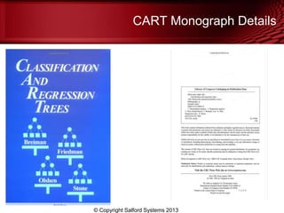 CART Monograph Details
© Copyright Salford Systems 2013
 