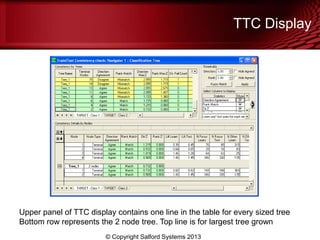 TTC Display
© Copyright Salford Systems 2013
Upper panel of TTC display contains one line in the table for every sized tree
Bottom row represents the 2 node tree. Top line is for largest tree grown
 