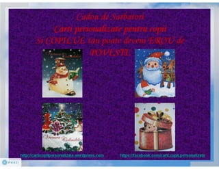 Carti personalizate cadou sarbatori de iarna