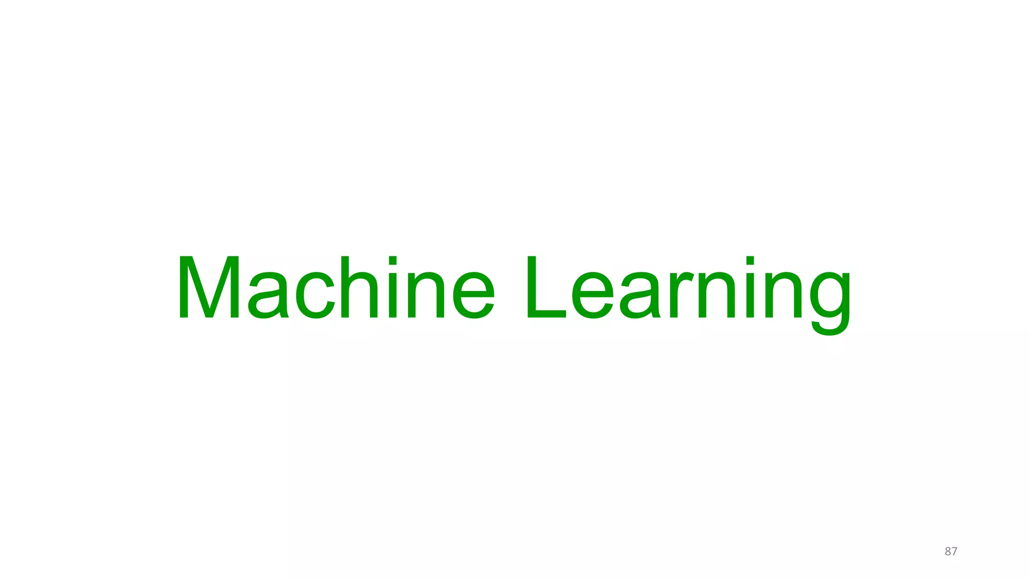 Machine Learning
 