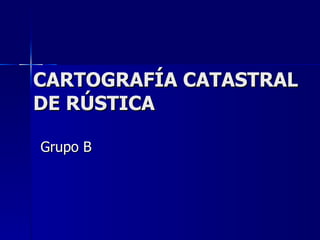 CARTOGRAFÍA CATASTRAL DE RÚSTICA Grupo B 