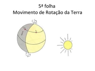 5ª folha
Movimento de Rotação da Terra
 
