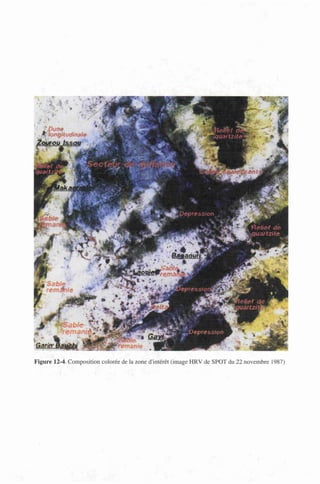 Figure 12-4. Composition colorée de la zone d'intérêt (image HRV de SPOT du 22 novembre 1987)
 