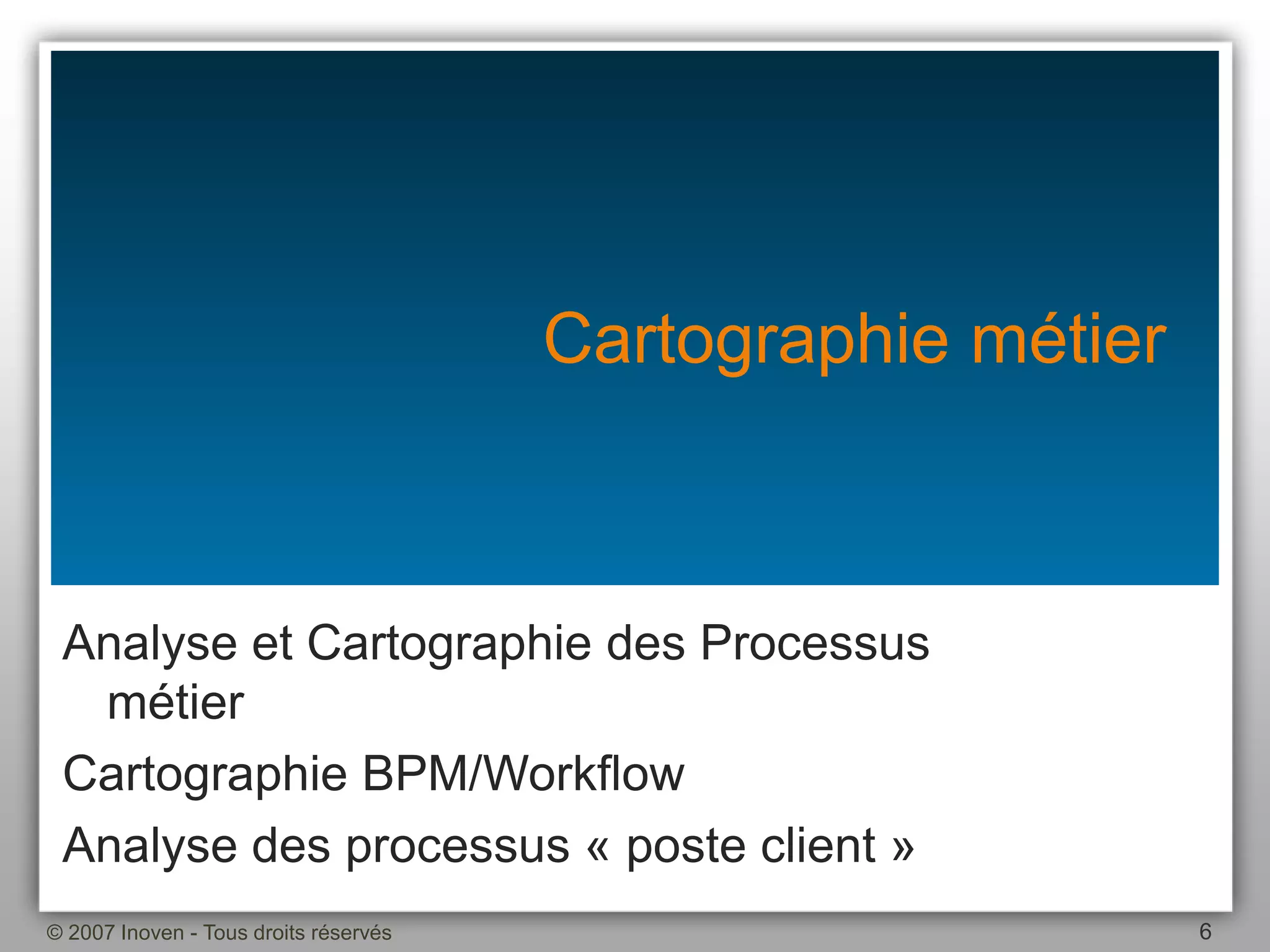 Cartographie Métier : méthodologie