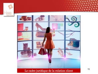 15
Le cadre juridique de la relation client
 