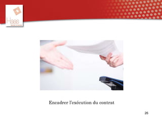 Encadrer l’exécution du contrat
26
 
