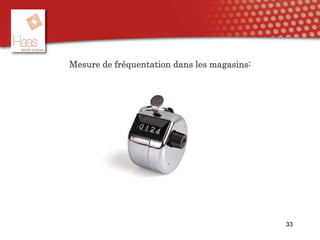 Mesure de fréquentation dans les magasins:
33
 