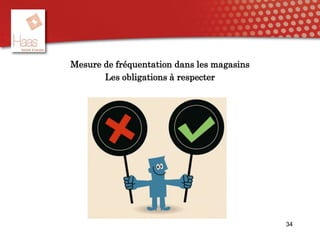Mesure de fréquentation dans les magasins
Les obligations à respecter
34
 