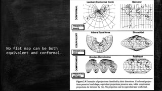 No flat map can be both
equivalent and conformal.
 