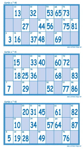 Cartones bingo-90-bolas