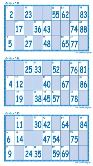 Cartones bingo-90-bolas