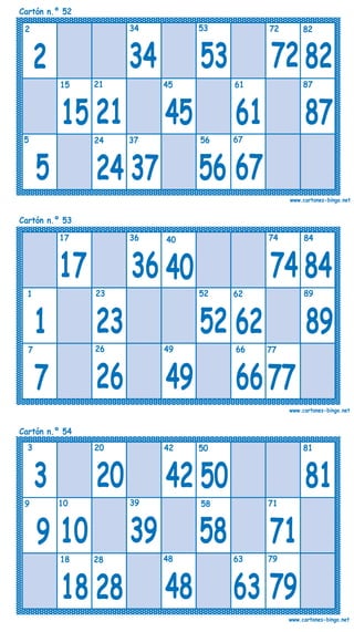 Cartones bingo-90-bolas