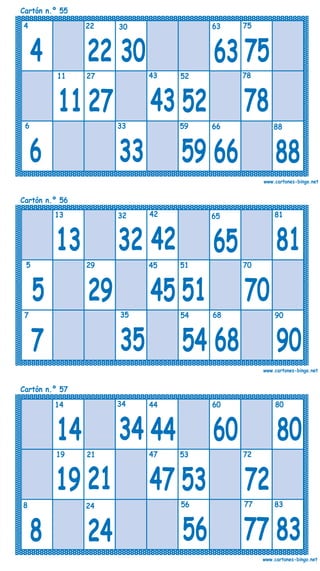 Cartones bingo-90-bolas