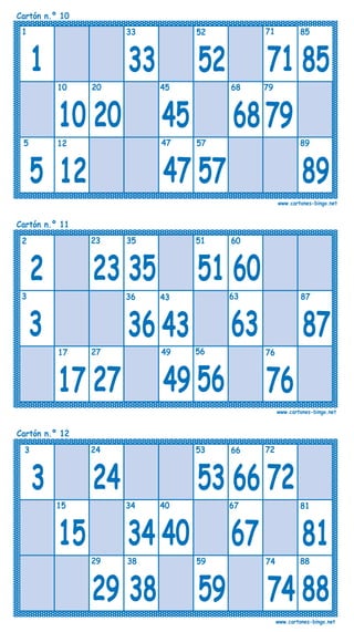 Cartones bingo-90-bolas