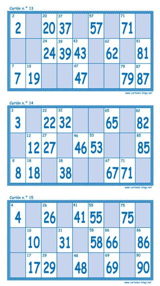 Cartones bingo-90-bolas