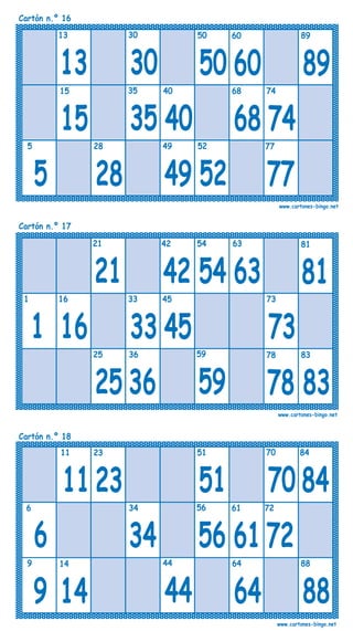 Cartones bingo-90-bolas