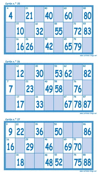 Cartones bingo-90-bolas