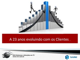 NVR Sistemas e Soluções em TI
www.nvr.com.br
A 23 anos evoluindo com os Clientes .
 