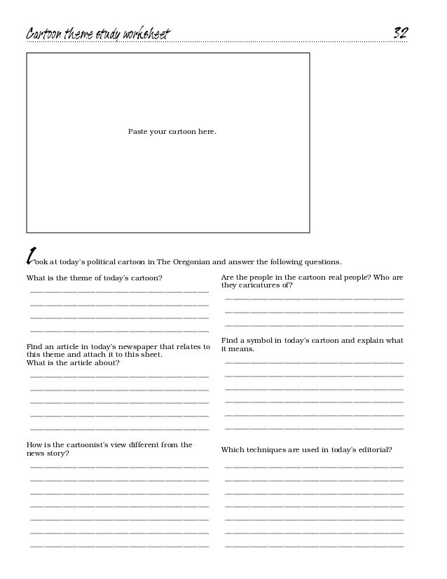 Cartoon Analysis Worksheet Answers - best worksheet
