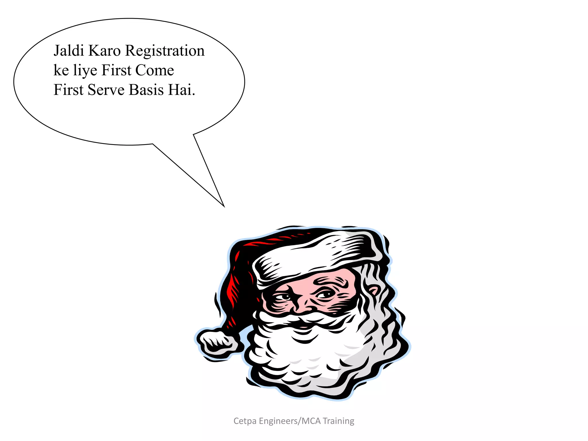 JaldiKaro Registration keliye First Come First Serve Basis Hai.Cetpa Engineers/MCA Training