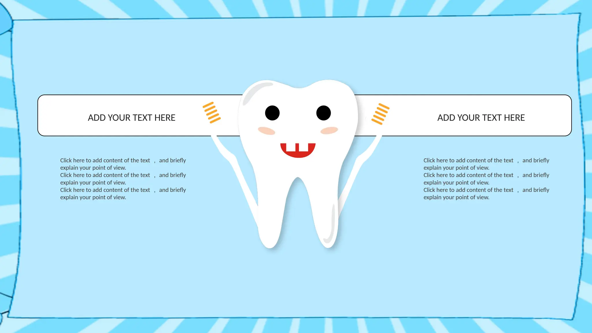 ADD YOUR TEXT HERE
ADD YOUR TEXT HERE
Click here to add content of the text ， and briefly
explain your point of view.
Click here to add content of the text ， and briefly
explain your point of view.
Click here to add content of the text ， and briefly
explain your point of view.
Click here to add content of the text ， and briefly
explain your point of view.
Click here to add content of the text ， and briefly
explain your point of view.
Click here to add content of the text ， and briefly
explain your point of view.
 
