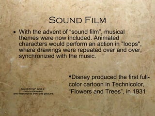 First Sound Animation Cartoons History | PPT