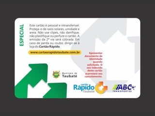 Cartão rápido taubaté