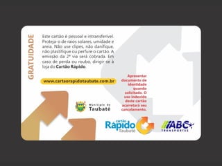 Cartão rápido taubaté