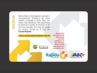 Cartão rápido taubaté