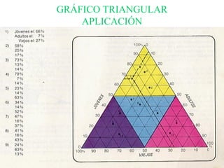 GRÁFICO TRIANGULAR
    APLICACIÓN
 