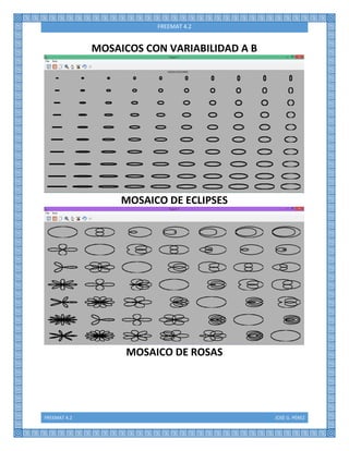 FREEMAT 4.2 JOSÉ G. PÉREZ
FREEMAT 4.2
MOSAICOS CON VARIABILIDAD A B
MOSAICO DE ECLIPSES
MOSAICO DE ROSAS
 