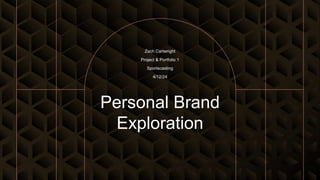 Personal Brand
Exploration
Zach Cartwright
Project & Portfolio 1
Sportscasting
4/12/24
 