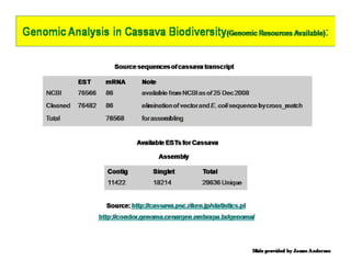 Gene expression analysis in storage root of cassava using microarray data