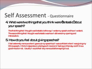 Michaels Speech Assessment | PPT