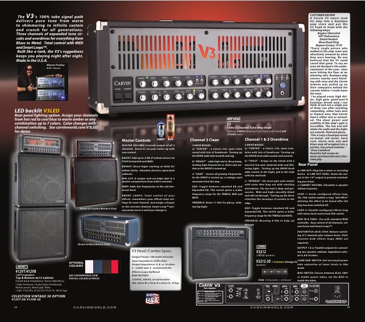 Carvin v3 owners manual