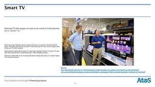Smart TV




           Source:
           http://sammyhub.com/2011/11/07/samsung-tv-sales-surpass-1m-units-in-one-month-in-north-america/?
           utm_source=feedburner&utm_medium=email&utm_campaign=Feed%3A+samsunghub+%28Sammy+Hub%29




                         39
 