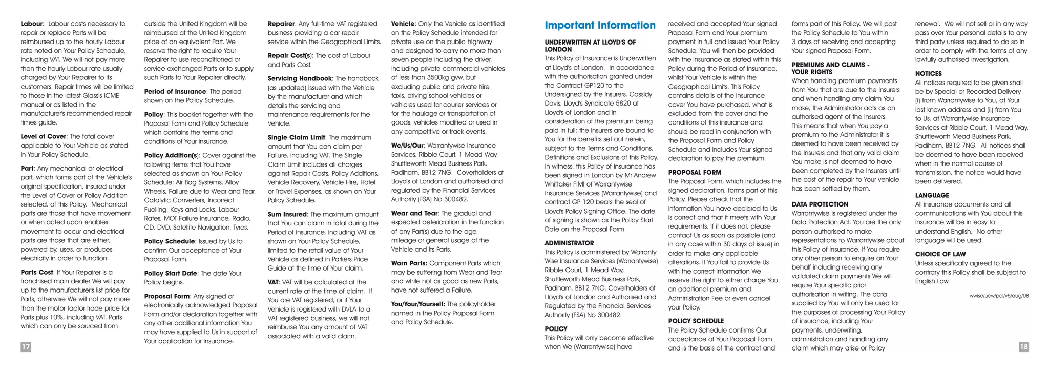 Car Warranty Insurance Uk