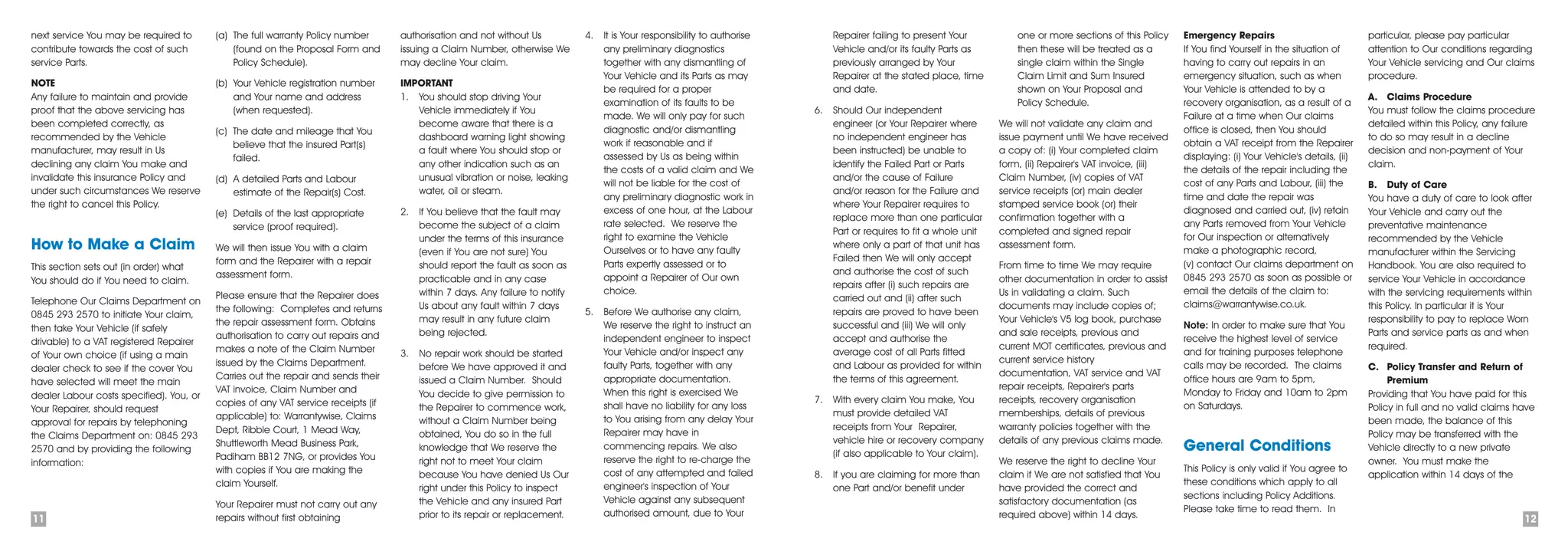 Car Warranty Insurance Uk