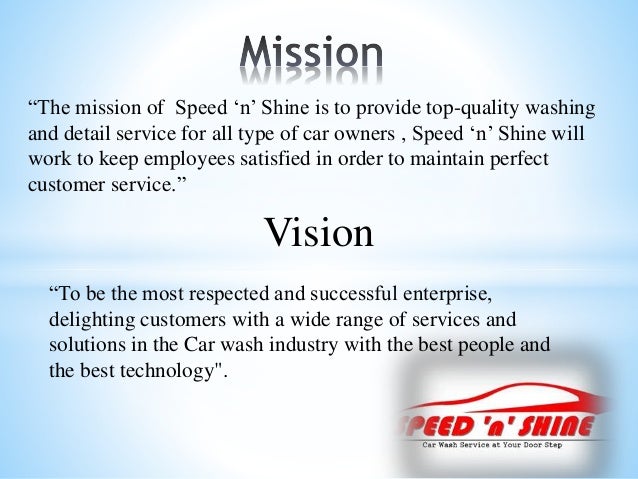 mission statement for a car wash business plan