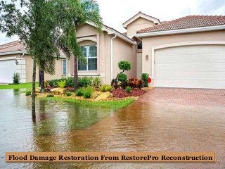 Flood Damage Restoration From RestorePro Reconstruction
 