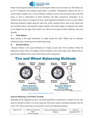 automotive technology course carry out tire wheel balace | DOCX