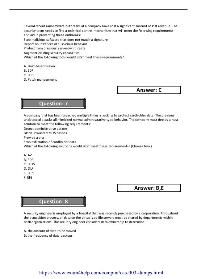 Valid CAS-003 Exam Dumps