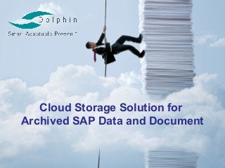 Cloud Storage Solution for
Archived SAP Data and Document
 