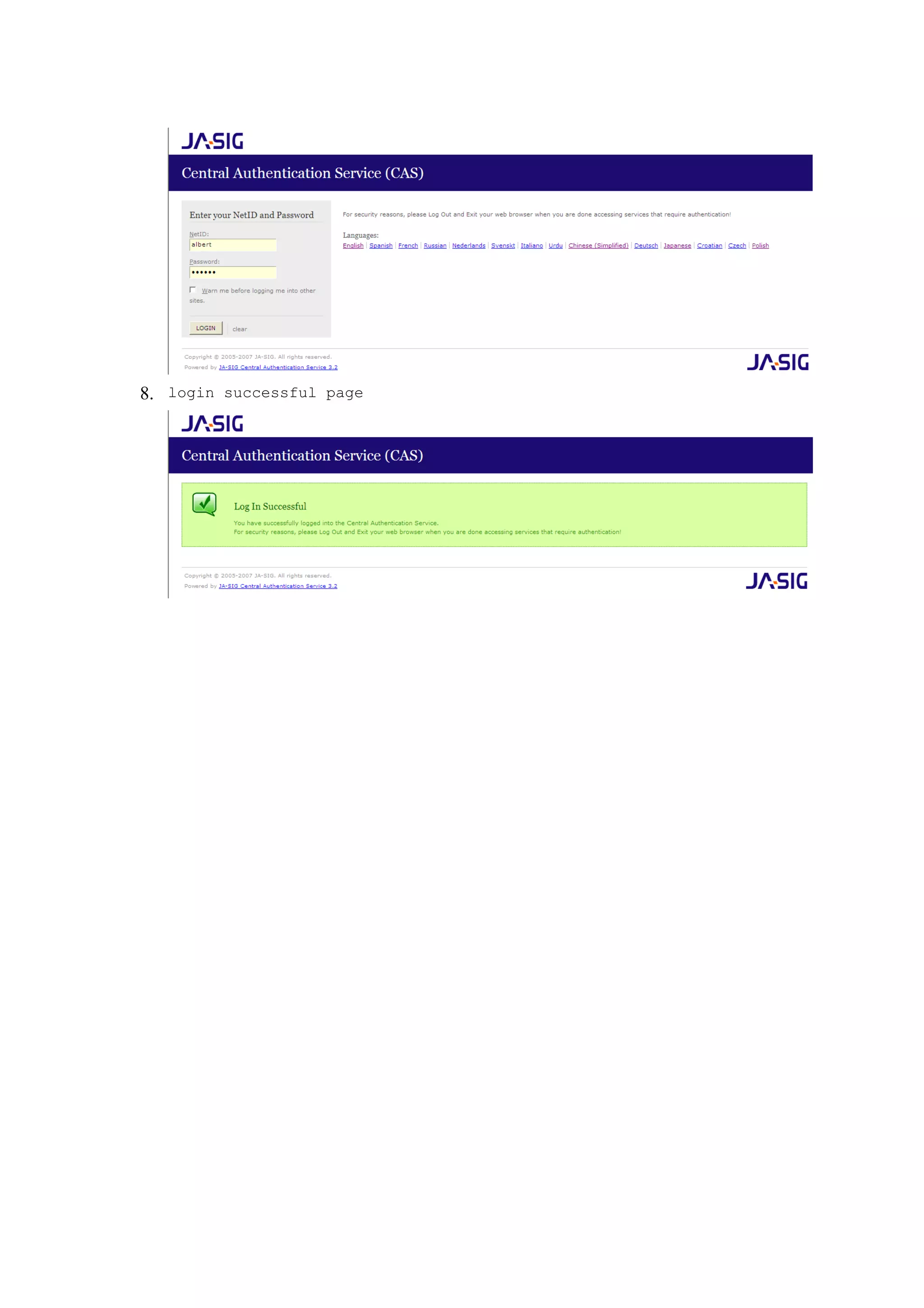 CAS Demo Application Installation