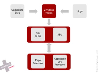 JEU Site dédié Application Jeu facebook Page facebook blogs Campagne SMS 2 Vidéos virales 